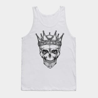 King Skull in a Crown Tank Top